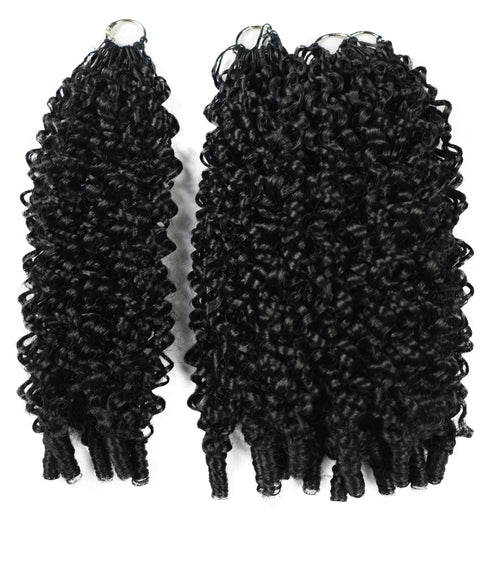 LUXLUXE Burmese Synthetic Crochet Hair Extensions – 14" 78g, 18" 100g, 22" 120g Pre Separated 100 Strands Feather Hairpiece for Soft Curly Protective Styles