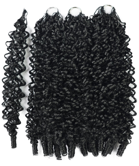 LUXLUXE Burmese Synthetic Crochet Hair Extensions – 14" 78g, 18" 100g, 22" 120g Pre Separated 100 Strands Feather Hairpiece for Soft Curly Protective Styles