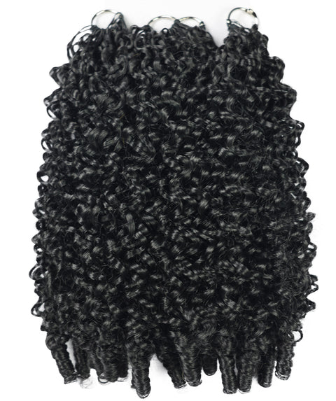 LUXLUXE Burmese Synthetic Crochet Hair Extensions – 14" 78g, 18" 100g, 22" 120g Pre Separated 100 Strands Feather Hairpiece for Soft Curly Protective Styles