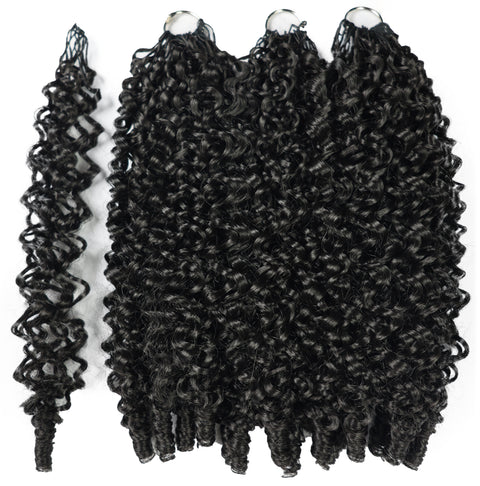 LUXLUXE Burmese Synthetic Crochet Hair Extensions – 14" 78g, 18" 100g, 22" 120g Pre Separated 100 Strands Feather Hairpiece for Soft Curly Protective Styles