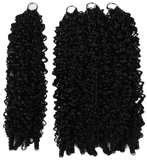LUXLUXE Burmese Synthetic Crochet Hair Extensions – 14" 78g, 18" 100g, 22" 120g Pre Separated 100 Strands Feather Hairpiece for Soft Curly Protective Styles
