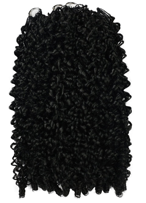 LUXLUXE Burmese Synthetic Crochet Hair Extensions – 14" 78g, 18" 100g, 22" 120g Pre Separated 100 Strands Feather Hairpiece for Soft Curly Protective Styles