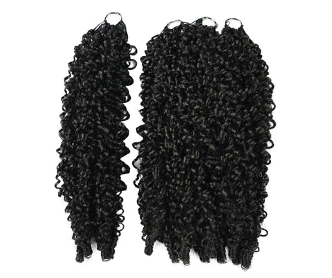 LUXLUXE Burmese Synthetic Crochet Hair Extensions – 14" 78g, 18" 100g, 22" 120g Pre Separated 100 Strands Feather Hairpiece for Soft Curly Protective Styles