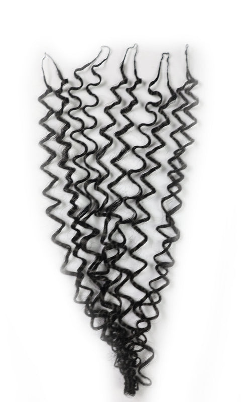 LUXLUXE Burmese Synthetic Crochet Hair Extensions – 14" 78g, 18" 100g, 22" 120g Pre Separated 100 Strands Feather Hairpiece for Soft Curly Protective Styles