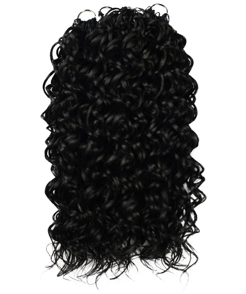 LUXLUXE Hawaiian Synthetic Crochet Hair Extensions – 14" 78g, 18" 100g, 22" 120g  Pre Separated 100 Strands Feather Hairpiece for Curly Protective Styles