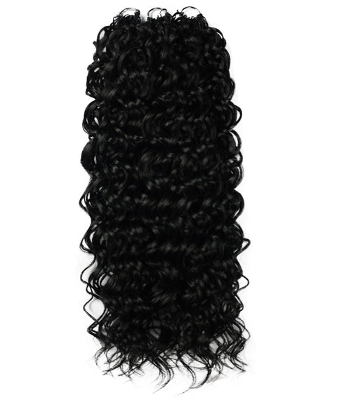 LUXLUXE Hawaiian Synthetic Crochet Hair Extensions – 14" 78g, 18" 100g, 22" 120g  Pre Separated 100 Strands Feather Hairpiece for Curly Protective Styles