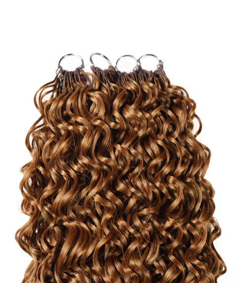 LUXLUXE Hawaiian Synthetic Crochet Hair Extensions – 14" 78g, 18" 100g, 22" 120g  Pre Separated 100 Strands Feather Hairpiece for Curly Protective Styles