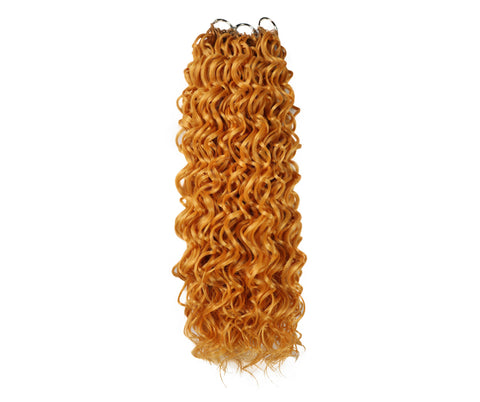 LUXLUXE Hawaiian Synthetic Crochet Hair Extensions – 14" 78g, 18" 100g, 22" 120g  Pre Separated 100 Strands Feather Hairpiece for Curly Protective Styles
