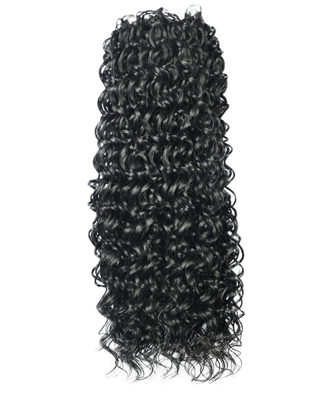 LUXLUXE Hawaiian Synthetic Crochet Hair Extensions – 14" 78g, 18" 100g, 22" 120g  Pre Separated 100 Strands Feather Hairpiece for Curly Protective Styles