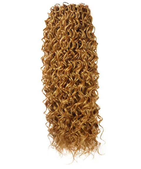 LUXLUXE Hawaiian Synthetic Crochet Hair Extensions – 14" 78g, 18" 100g, 22" 120g  Pre Separated 100 Strands Feather Hairpiece for Curly Protective Styles