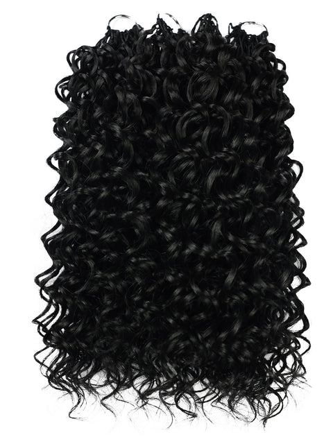 LUXLUXE Dominican Synthetic Crochet Hair Extensions – 14" 78g, 18" 100g, 22" 120g Pre Separated 100 Strands Feather Curly Hairpiece