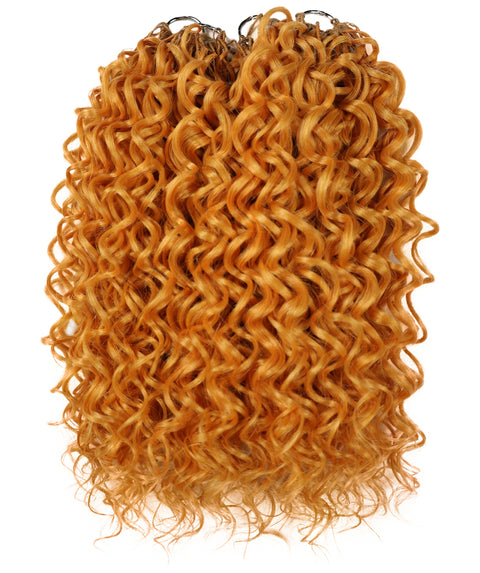 LUXLUXE Dominican Synthetic Crochet Hair Extensions – 14" 78g, 18" 100g, 22" 120g Pre Separated 100 Strands Feather Curly Hairpiece