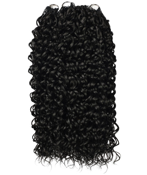 LUXLUXE Dominican Synthetic Crochet Hair Extensions – 14" 78g, 18" 100g, 22" 120g Pre Separated 100 Strands Feather Curly Hairpiece