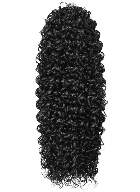 LUXLUXE Dominican Synthetic Crochet Hair Extensions – 14" 78g, 18" 100g, 22" 120g Pre Separated 100 Strands Feather Curly Hairpiece