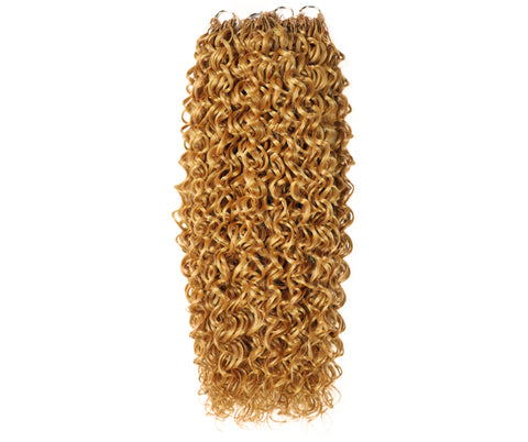 LUXLUXE Dominican Synthetic Crochet Hair Extensions – 14" 78g, 18" 100g, 22" 120g Pre Separated 100 Strands Feather Curly Hairpiece