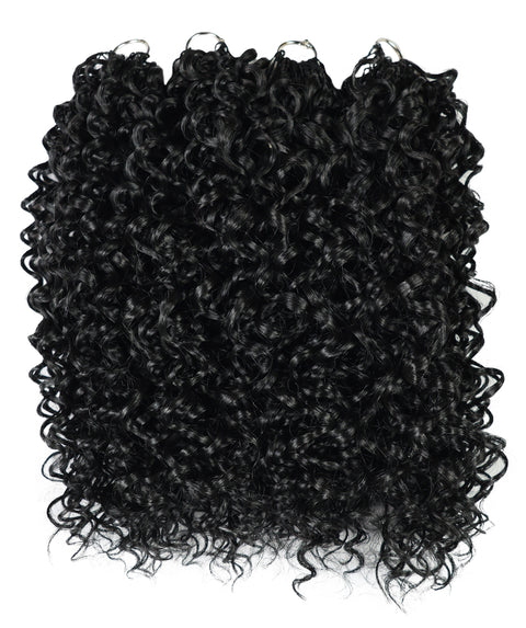 Luxluxe Jerry Curl 18 Inch Pre-Separated Synthetic Feather 110g Crochet Hair Extensions with 100 Strands for Women