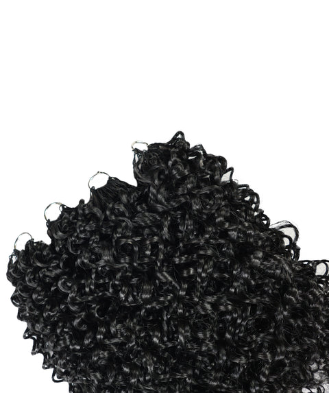 Luxluxe Jerry Curl 18 Inch Pre-Separated Synthetic Feather 110g Crochet Hair Extensions with 100 Strands for Women