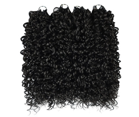 Luxluxe Jerry Curl 18 Inch Pre-Separated Synthetic Feather 110g Crochet Hair Extensions with 100 Strands for Women