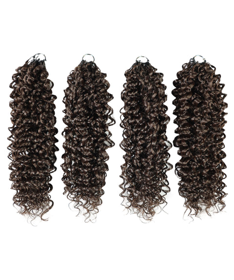 Luxluxe Jerry Curl 18 Inch Pre-Separated Synthetic Feather 110g Crochet Hair Extensions with 100 Strands for Women