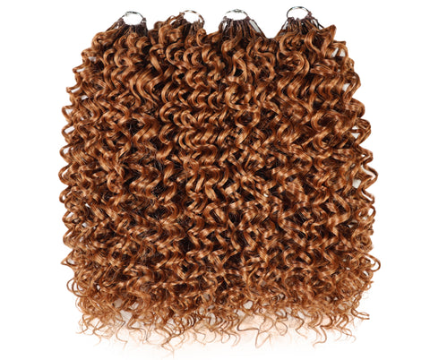 Luxluxe Jerry Curl 18 Inch Pre-Separated Synthetic Feather 110g Crochet Hair Extensions with 100 Strands for Women