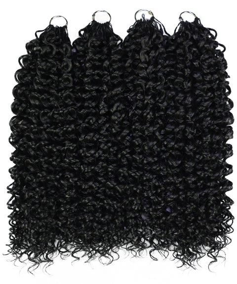 Luxluxe Bohemian 18" Pre-Separated Synthetic Feather 110g Crochet Hair Extensions with 100 Strands for Women
