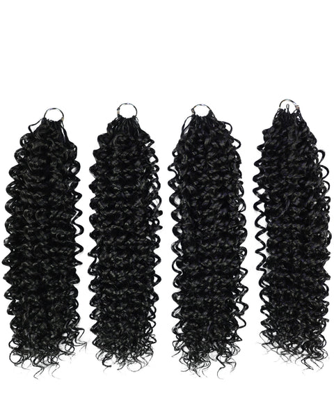 Luxluxe Bohemian 18" Pre-Separated Synthetic Feather 110g Crochet Hair Extensions with 100 Strands for Women