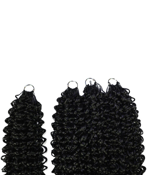 Luxluxe Bohemian 18" Pre-Separated Synthetic Feather 110g Crochet Hair Extensions with 100 Strands for Women