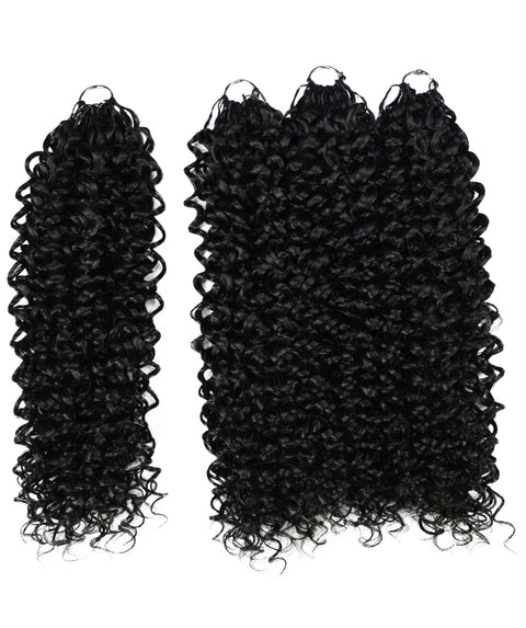 Luxluxe Bohemian 18" Pre-Separated Synthetic Feather 110g Crochet Hair Extensions with 100 Strands for Women
