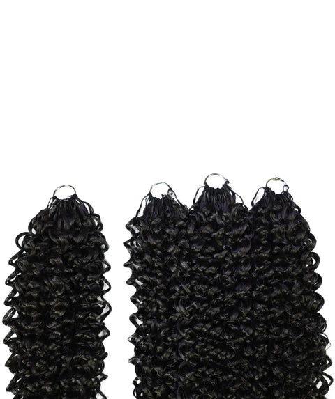 Luxluxe Bohemian 18" Pre-Separated Synthetic Feather 110g Crochet Hair Extensions with 100 Strands for Women
