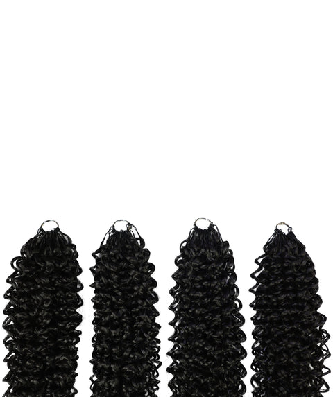 Luxluxe Bohemian 18" Pre-Separated Synthetic Feather 110g Crochet Hair Extensions with 100 Strands for Women