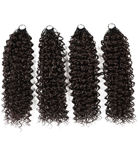 Luxluxe Bohemian 18" Pre-Separated Synthetic Feather 110g Crochet Hair Extensions with 100 Strands for Women