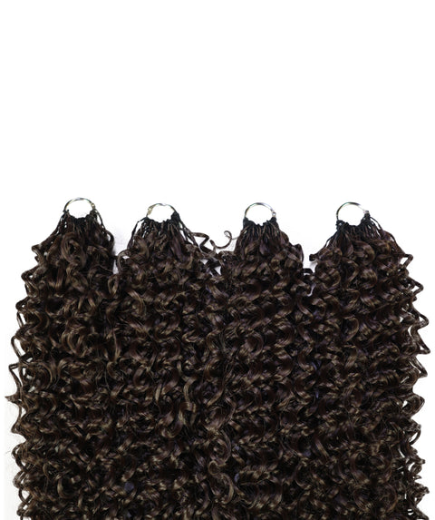 Luxluxe Bohemian 18" Pre-Separated Synthetic Feather 110g Crochet Hair Extensions with 100 Strands for Women