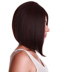 Keda Deep Red and Black Blend Classic Bob Lace Wig