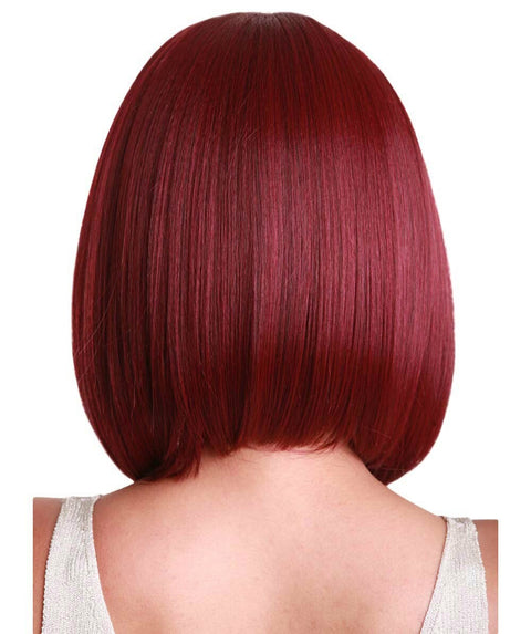 Keda Deep Red Classic Bob Lace Wig