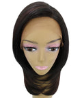 Valona Black with Aubum Curved Ends Lace Wig