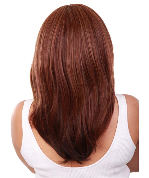 Valona Copper Aubum Blend Curved Ends Lace Wig