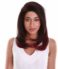 Valona Deep Red Over Medium Red Curved Ends Lace Wig