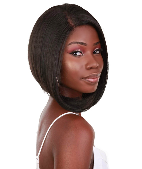 Cerosa Black Long Bob Lace Wig