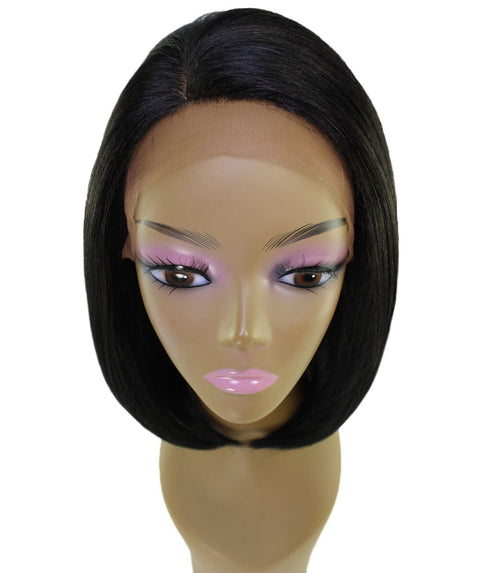Cerosa Natural Black Long Bob Lace Wig