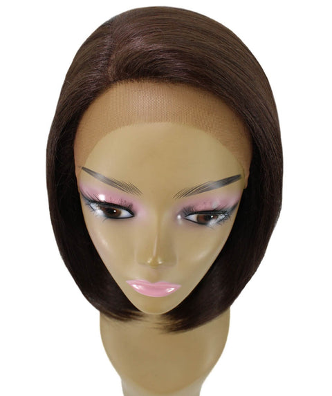 Cerosa Medium Brown Long Bob Lace Wig