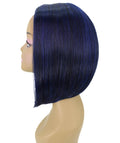 Cerosa Blue and Black Blend Long Bob Lace Wig