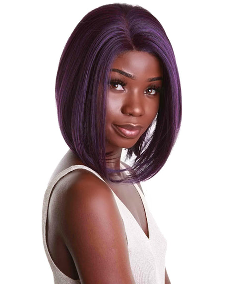 Cerosa Violet Blend Long Bob Lace Wig