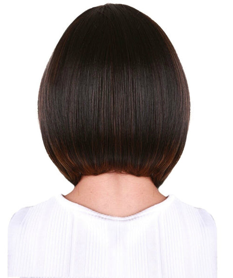 Cerosa Black with Caramel Long Bob Lace Wig