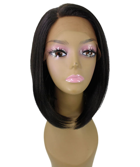 Cerosa Black with Caramel Long Bob Lace Wig
