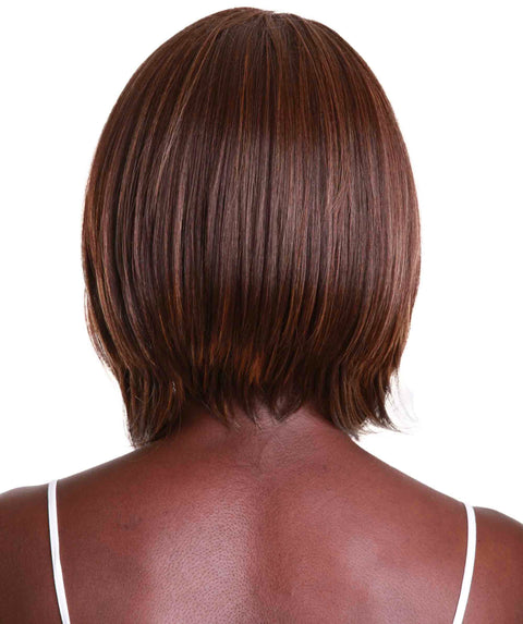 Cerosa Brown with Golden Long Bob Lace Wig