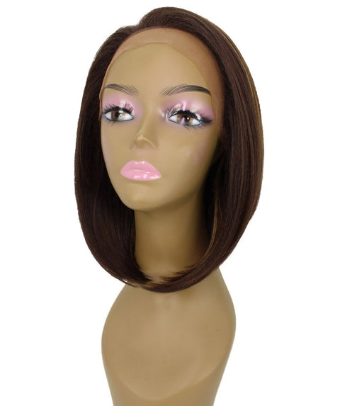 Cerosa Brown with Golden Long Bob Lace Wig