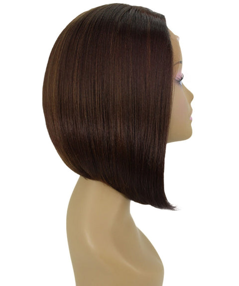 Cerosa Brown with Caramel Long Bob Lace Wig