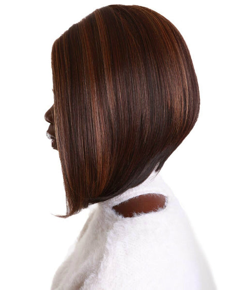 Cerosa Carmel Brown Blend Long Bob Lace Wig