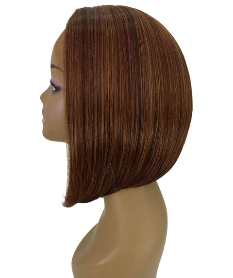 Cerosa Copper Aubum Blend Long Bob Lace Wig