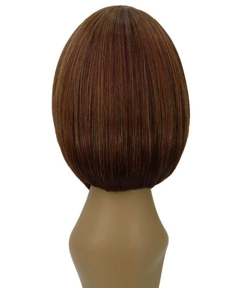 Cerosa Copper Aubum Blend Long Bob Lace Wig